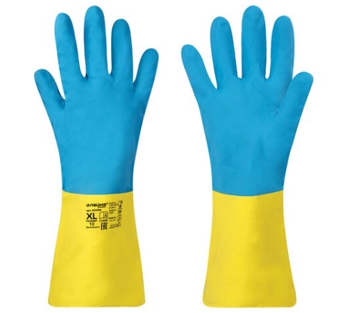 Перчатки неопреновые LAIMA EXPERT НЕОПРЕН, 100 г/пара, химически устойчивые, х/б напыление, XL (очень большой), 605006