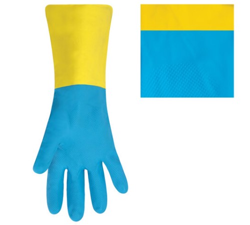 Перчатки неопреновые LAIMA EXPERT НЕОПРЕН, 100 г/пара, химически устойчивые, х/б напыление, XL (очень большой), 605006