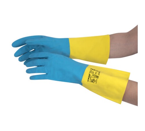 Перчатки неопреновые LAIMA EXPERT НЕОПРЕН, 100 г/пара, химически устойчивые, х/б напыление, XL (очень большой), 605006