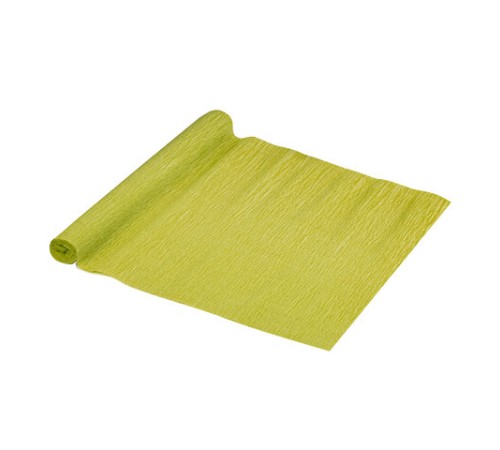 Бумага гофрированная/креповая, 110 г/м2, 50х250 см, желто-зеленая, в рулоне, ОСТРОВ СОКРОВИЩ, 112538