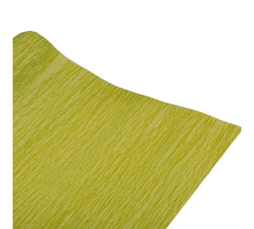 Бумага гофрированная/креповая, 110 г/м2, 50х250 см, желто-зеленая, в рулоне, ОСТРОВ СОКРОВИЩ, 112538
