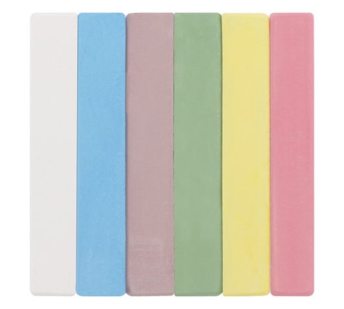 Мел цветной квадратный 6 штук, ЮНЛАНДИЯ 