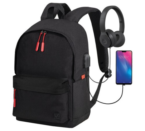 Рюкзак BRAUBERG URBAN универсальный, с отделением для ноутбука, USB-порт, 