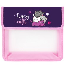 Папка для тетрадей ЮНЛАНДИЯ А5, пластик, 2 отделения, клапан на липучке, 