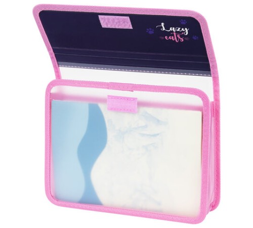 Папка для тетрадей ЮНЛАНДИЯ А5, пластик, 2 отделения, клапан на липучке, 