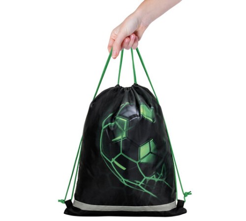 Мешок для обуви BRAUBERG KIDS, светоотражающая полоса, 46х36 см, 