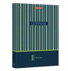 Тетрадь на кольцах БОЛЬШАЯ А4 (225х300 мм), 100 листов, твердый картон, клетка, BRAUBERG, Полосы, 403273