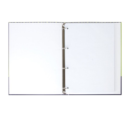 Тетрадь на кольцах БОЛЬШАЯ А4 (225х300 мм), 100 листов, твердый картон, клетка, BRAUBERG, Полосы, 403273