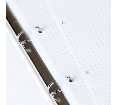 Тетрадь на кольцах БОЛЬШАЯ А4 (225х300 мм), 100 листов, твердый картон, клетка, BRAUBERG, Полосы, 403273