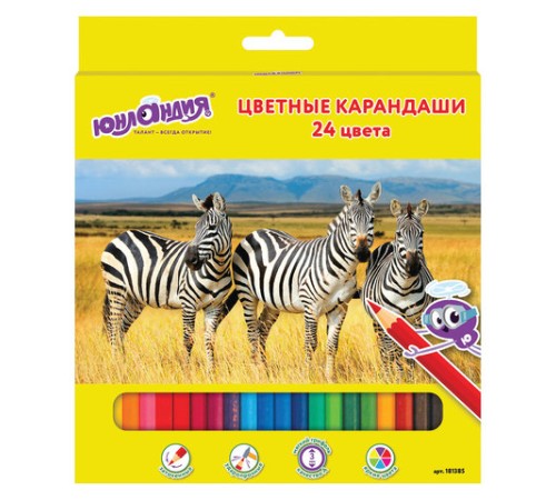Карандаши цветные ЮНЛАНДИЯ 