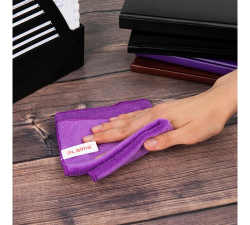 Салфетка из МИКРОФИБРЫ универсальная 25х25 см, КОМПЛЕКТ 2 шт., MULTI FIBER ULTRA, 280 г/м2, LAIMA, 607789