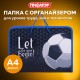Папка для труда на молнии с ручками ПИФАГОР А4, 1 отделение, пластик, органайзер, 