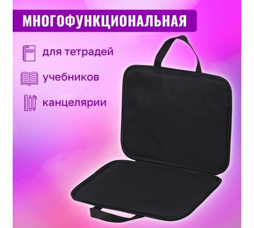 Папка на молнии с ручками BRAUBERG А4, 1 отделение, полиэстер, 20 мм, 