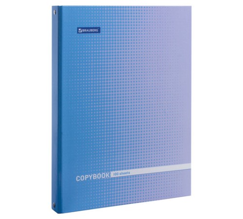 Тетрадь на кольцах БОЛЬШАЯ А4 (225х300 мм), 100 листов, твердый картон, клетка, BRAUBERG, Градиент, 403272