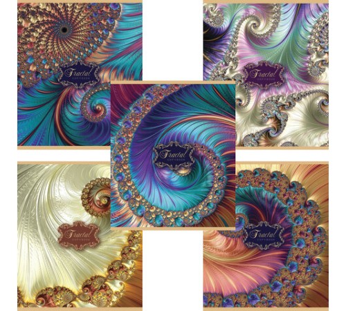 Тетрадь А5, 48 л., ПЗБМ, скоба, клетка, фольга, выборочный TWIN лак, 