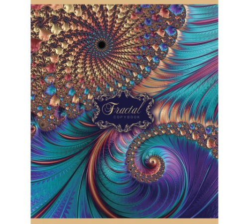 Тетрадь А5, 48 л., ПЗБМ, скоба, клетка, фольга, выборочный TWIN лак, 