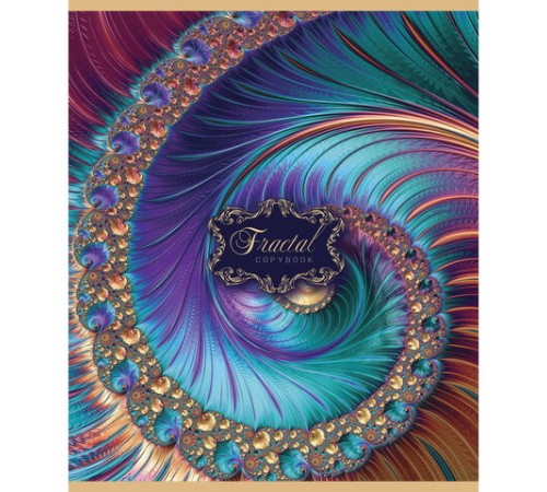 Тетрадь А5, 48 л., ПЗБМ, скоба, клетка, фольга, выборочный TWIN лак, 