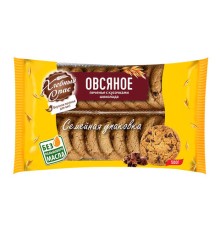Печенье овсяное ХЛЕБНЫЙ СПАС с добавлением кусочков шоколада 500 г, 00-2228359