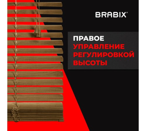 Жалюзи горизонтальные BRABIX 40х155 см, ПЛАСТИК, под дерево, бежевый, 608616 Жалюзи горизонтальные BRABIX 40х155 см, ПЛАСТИК, под дерево, бежевый, 608616