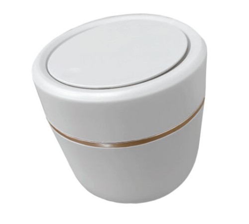 Контейнер урна ведерко для мусора с микролифтом НАСТОЛЬНОЕ 2 л, 150х160мм, белый, BoomHouse, 238900