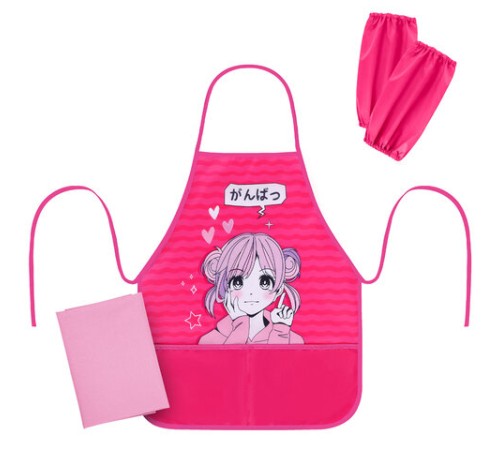 Набор для уроков труда BRAUBERG KIDS, клеенка ПВХ, накидка фартук с нарукавниками, 