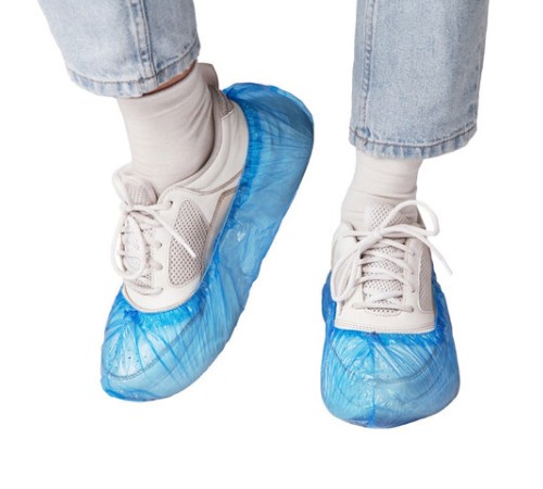 Бахилы КОМПЛЕКТ 1900шт (950пар) СТАНДАРТ, 39х14см, 16мкм, 2,2г, синие, ELEGREEN, шк78, ПНД-8/1р-С/7600