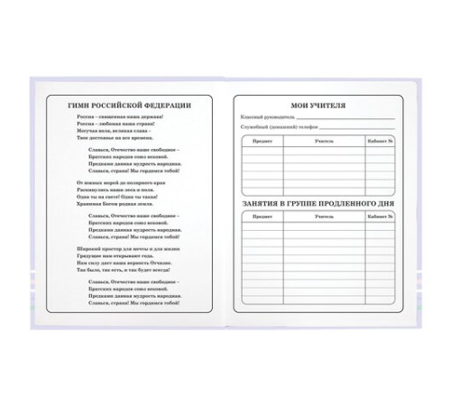 Дневник 1-4 класс 48 л., твердый, ЮНЛАНДИЯ, глянцевая ламинация, с подсказом, 