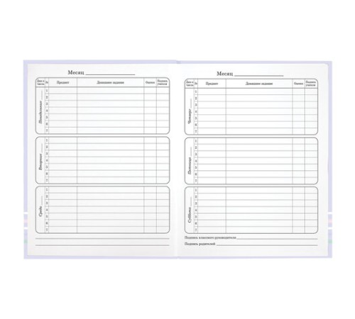 Дневник 1-4 класс 48 л., твердый, ЮНЛАНДИЯ, глянцевая ламинация, с подсказом, 