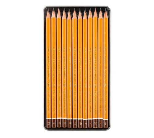 Карандаши чернографитные KOH-I-NOOR, НАБОР 12шт., 