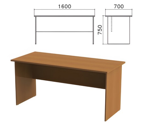 Стол письменный "Монолит", 1600х700х750 мм, цвет орех гварнери, СМ3.3