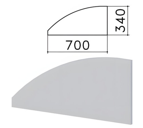Экран-перегородка "Монолит", 700х16х340 мм, БЕЗ ФУРНИТУРЫ (код 640237), серый, ЭМ23.11 Экран-перегородка "Монолит", 700х16х340 мм, БЕЗ ФУРНИТУРЫ (код 640237), серый, ЭМ23.11