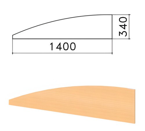 Экран-перегородка "Монолит", 1400х16х340 мм, БЕЗ ФУРНИТУРЫ (код 640237), бук бавария, ЭМ21.1 Экран-перегородка "Монолит", 1400х16х340 мм, БЕЗ ФУРНИТУРЫ (код 640237), бук бавария, ЭМ21.1