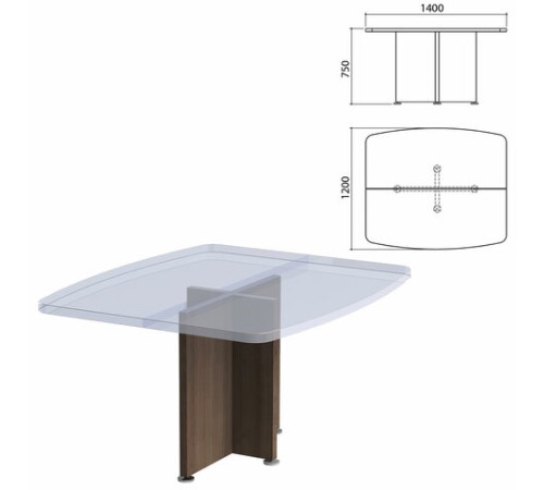 Каркас базы стола для переговоров 