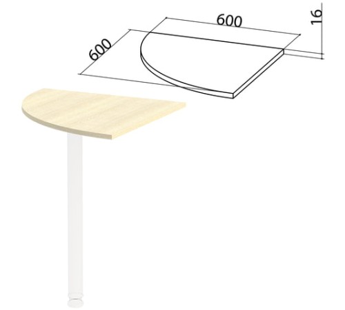 Стол приставной угловой 