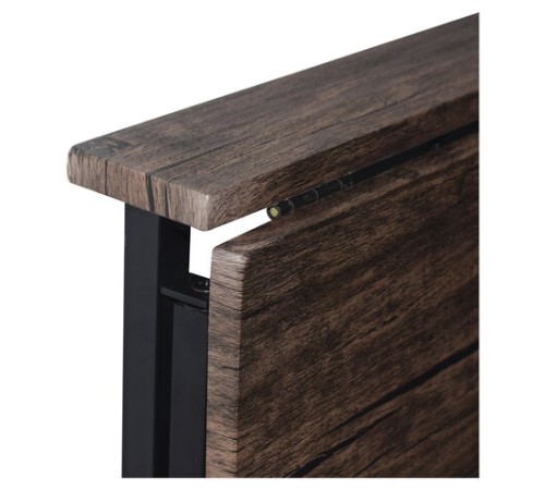 Стол на металлокаркасе BRABIX "LOFT CD-001", 800х440х740 мм, складной, цвет морёный дуб, 641209 Стол на металлокаркасе BRABIX "LOFT CD-001", 800х440х740 мм, складной, цвет морёный дуб, 641209
