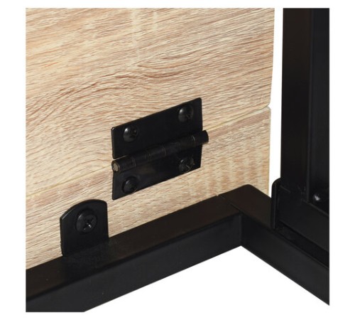 Стол на металлокаркасе BRABIX "LOFT CD-001", 800х440х740 мм, складной, цвет дуб натуральный, 641211 Стол на металлокаркасе BRABIX "LOFT CD-001", 800х440х740 мм, складной, цвет дуб натуральный, 641211
