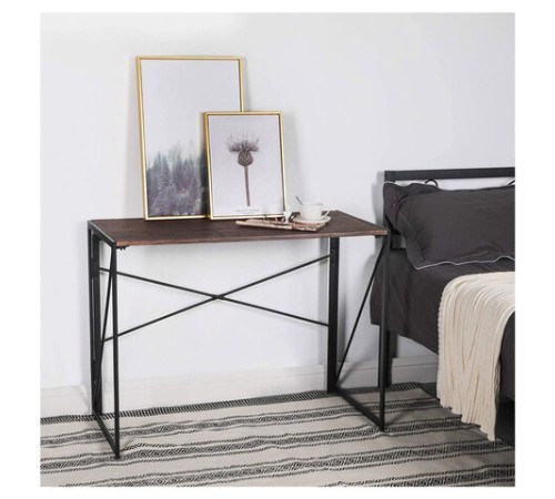 Стол на металлокаркасе BRABIX "LOFT CD-002", 1000х500х750 мм, складной, цвет морёный дуб, 641212 Стол на металлокаркасе BRABIX "LOFT CD-002", 1000х500х750 мм, складной, цвет морёный дуб, 641212