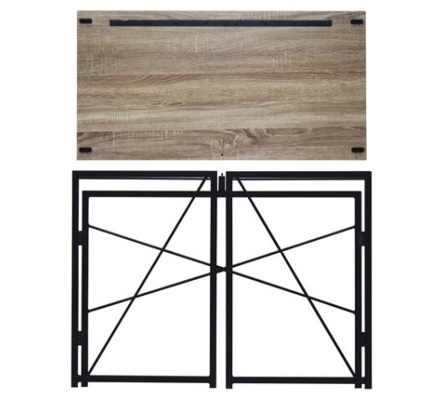 Стол на металлокаркасе BRABIX "LOFT CD-002", 1000х500х750 мм, складной, цвет дуб антик, 641213 Стол на металлокаркасе BRABIX "LOFT CD-002", 1000х500х750 мм, складной, цвет дуб антик, 641213