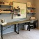 Стол на металлокаркасе BRABIX "LOFT CD-002", 1000х500х750 мм, складной, цвет дуб натуральный, 641214