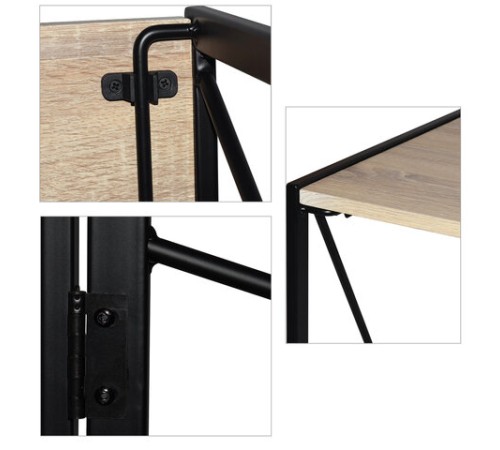 Стол на металлокаркасе BRABIX "LOFT CD-002", 1000х500х750 мм, складной, цвет дуб натуральный, 641214 Стол на металлокаркасе BRABIX "LOFT CD-002", 1000х500х750 мм, складной, цвет дуб натуральный, 641214