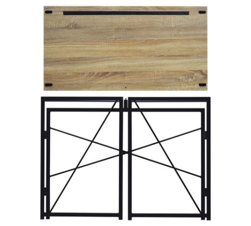 Стол на металлокаркасе BRABIX "LOFT CD-002", 1000х500х750 мм, складной, цвет дуб натуральный, 641214 Стол на металлокаркасе BRABIX "LOFT CD-002", 1000х500х750 мм, складной, цвет дуб натуральный, 641214