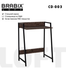 Стол на металлокаркасе BRABIX 