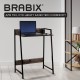 Стол на металлокаркасе BRABIX "LOFT CD-003", 640х420х840 мм, цвет морёный дуб, 641215