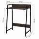 Стол на металлокаркасе BRABIX "LOFT CD-003", 640х420х840 мм, цвет морёный дуб, 641215
