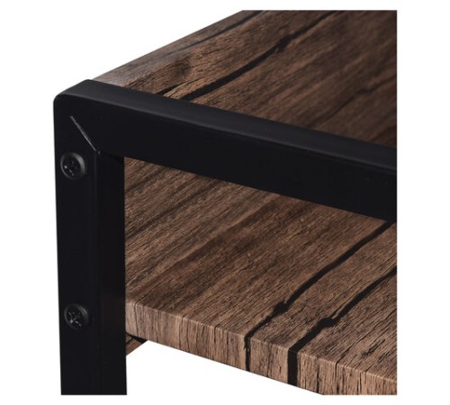 Стол на металлокаркасе BRABIX "LOFT CD-003", 640х420х840 мм, цвет морёный дуб, 641215 Стол на металлокаркасе BRABIX "LOFT CD-003", 640х420х840 мм, цвет морёный дуб, 641215