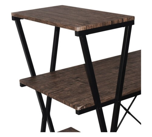 Стол на металлокаркасе BRABIX "LOFT CD-004", 1200х535х1110 мм, 3 полки, цвет морёный дуб, 641218 Стол на металлокаркасе BRABIX "LOFT CD-004", 1200х535х1110 мм, 3 полки, цвет морёный дуб, 641218