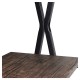 Стол на металлокаркасе BRABIX "LOFT CD-004", 1200х535х1110 мм, 3 полки, цвет морёный дуб, 641218