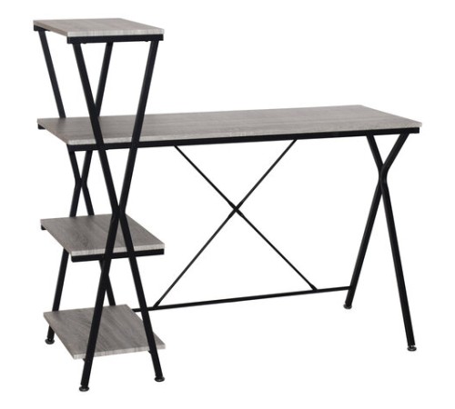 Стол на металлокаркасе BRABIX "LOFT CD-004", 1200х535х1110 мм, 3 полки, цвет дуб антик, 641219 Стол на металлокаркасе BRABIX "LOFT CD-004", 1200х535х1110 мм, 3 полки, цвет дуб антик, 641219