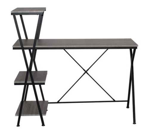 Стол на металлокаркасе BRABIX "LOFT CD-004", 1200х535х1110 мм, 3 полки, цвет дуб антик, 641219 Стол на металлокаркасе BRABIX "LOFT CD-004", 1200х535х1110 мм, 3 полки, цвет дуб антик, 641219