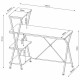 Стол на металлокаркасе BRABIX "LOFT CD-004", 1200х535х1110 мм, 3 полки, цвет дуб антик, 641219